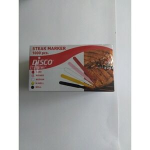New Disco Medium Well‎ Steak Marker Yellow, Plastic, 1000/Box Restaurant Grade